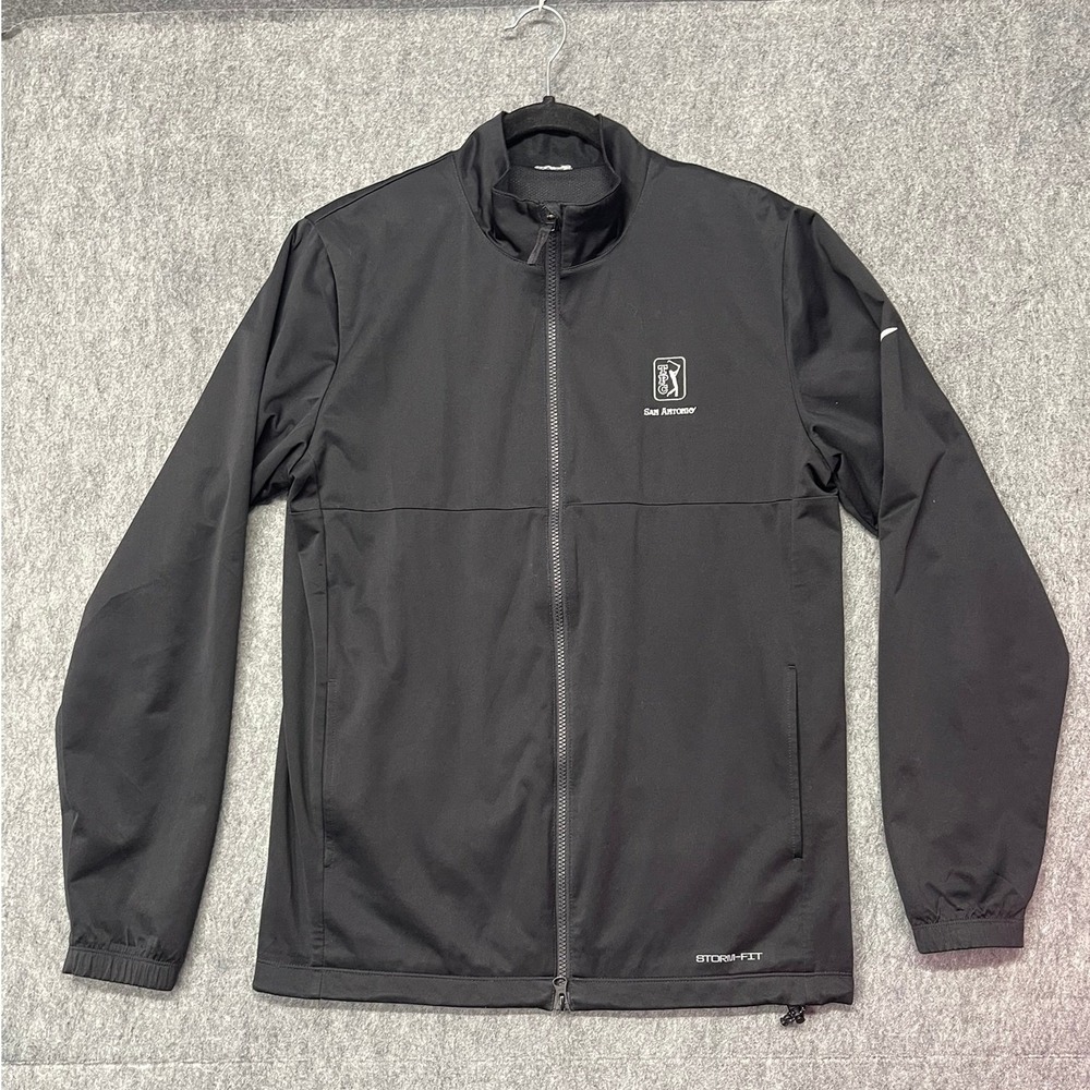Nike Storm-FIT Golf Jacket Mens Small Black TPC San Antonio Full Zip DA2867-010